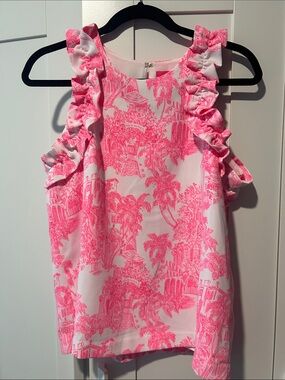 Lilly Pulitzer Kailee Sleeveless Ruffle Top